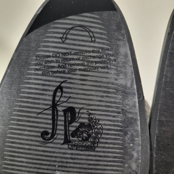 FREE PEOPLE | Barclay Brocade Floral Silver Black Heeled Ankle Boots Women’s 10 - Picture 11 of 12